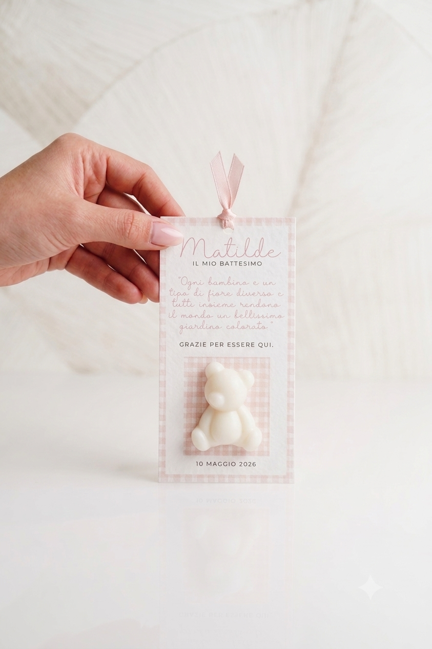 SEGNAPOSTO CON CIALDINA PROFUMATA TEDDY
