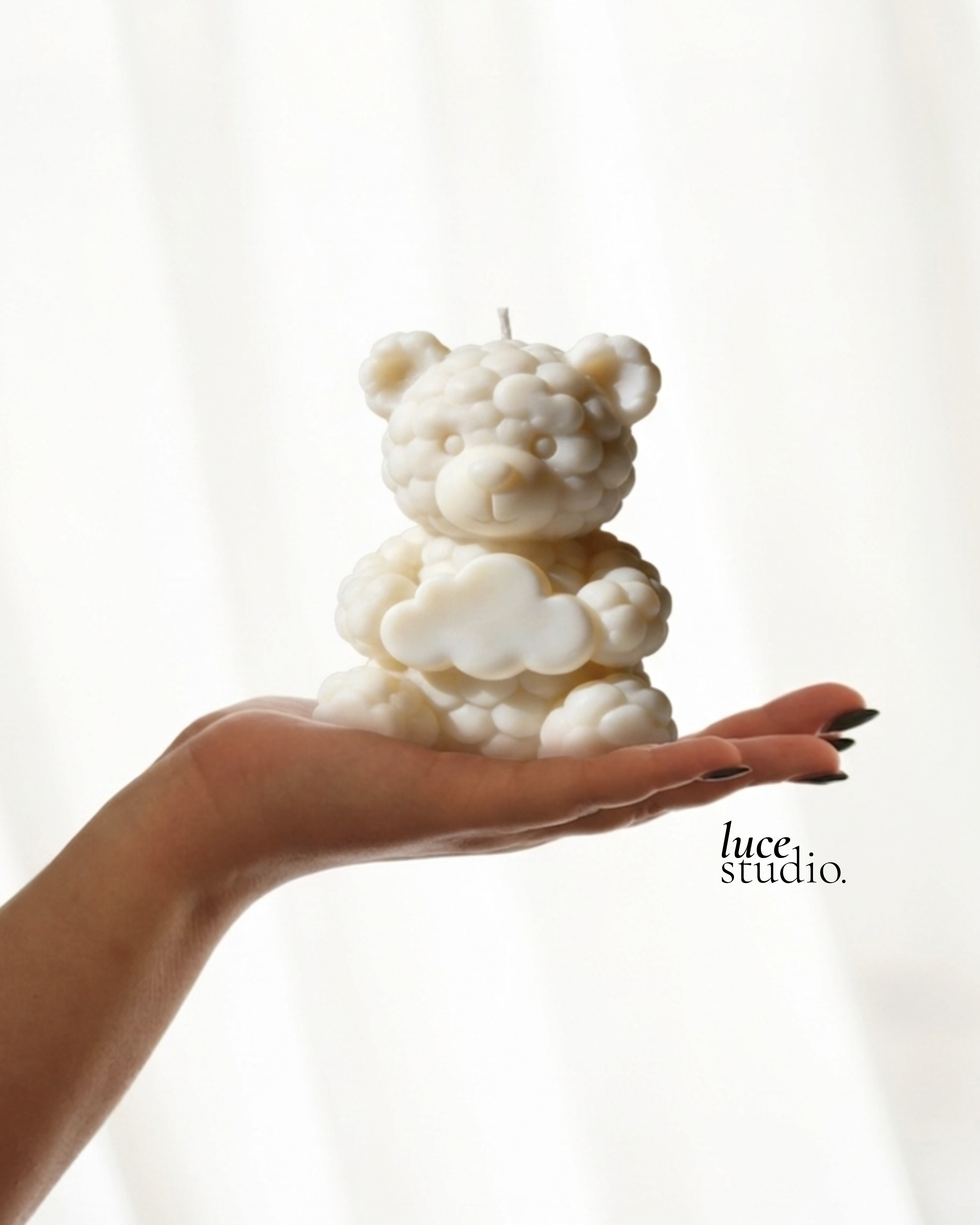 BOMBONIERA CANDELA FLUFFY TEDDY | NOVITA'